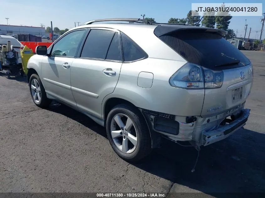 2004 Lexus Rx 330 VIN: JTJGA31U240041280 Lot: 40711380