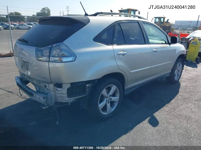 2004 Lexus Rx 330 VIN: JTJGA31U240041280 Lot: 40711380