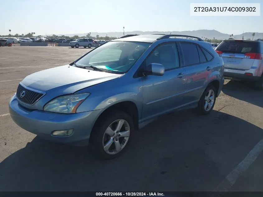 2004 Lexus Rx 330 Base (A5) VIN: 2T2GA31U74C009302 Lot: 40720666