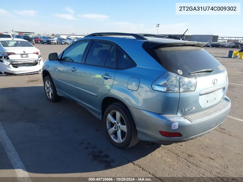 2004 Lexus Rx 330 Base (A5) VIN: 2T2GA31U74C009302 Lot: 40720666