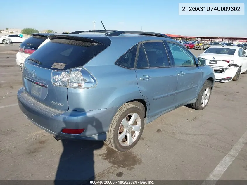 2004 Lexus Rx 330 Base (A5) VIN: 2T2GA31U74C009302 Lot: 40720666