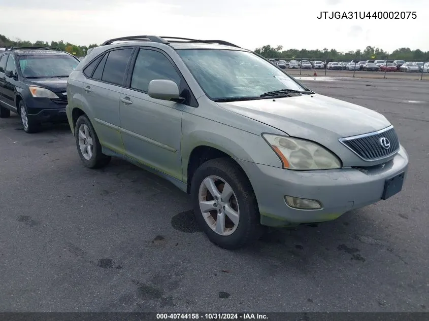 2004 Lexus Rx 330 Base (A5) VIN: JTJGA31U440002075 Lot: 40744158