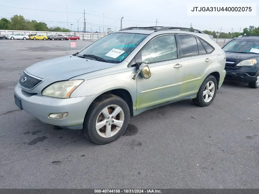 2004 Lexus Rx 330 Base (A5) VIN: JTJGA31U440002075 Lot: 40744158