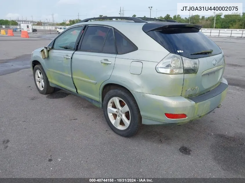 2004 Lexus Rx 330 Base (A5) VIN: JTJGA31U440002075 Lot: 40744158