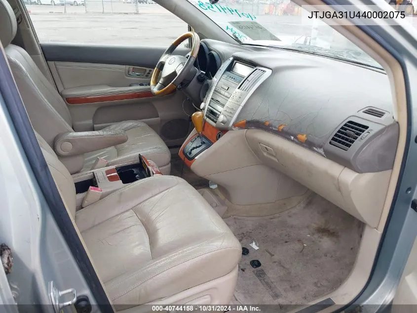 2004 Lexus Rx 330 Base (A5) VIN: JTJGA31U440002075 Lot: 40744158