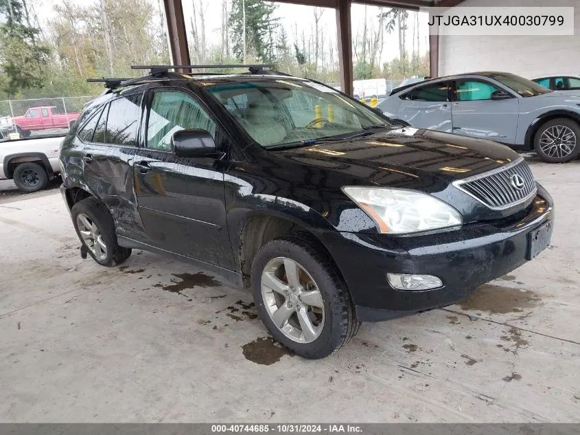 2004 Lexus Rx 330 Base (A5) VIN: JTJGA31UX40030799 Lot: 40744685