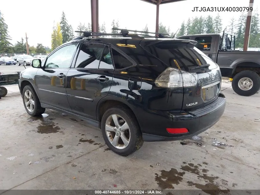 2004 Lexus Rx 330 Base (A5) VIN: JTJGA31UX40030799 Lot: 40744685