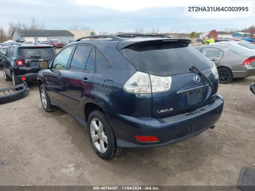 2004 Lexus Rx 330 VIN: 2T2HA31U64C003995 Lot: 40754307