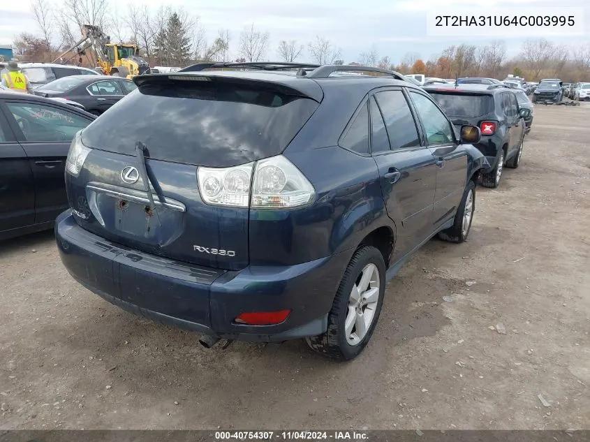 2004 Lexus Rx 330 VIN: 2T2HA31U64C003995 Lot: 40754307