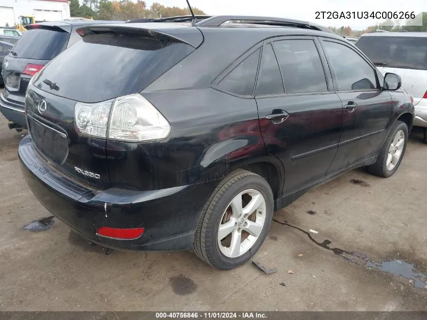 2004 Lexus Rx 330 VIN: 2T2GA31U34C006266 Lot: 40756846