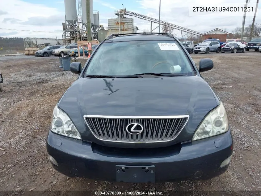 2004 Lexus Rx 330 Base (A5) VIN: 2T2HA31U94C011251 Lot: 40770399