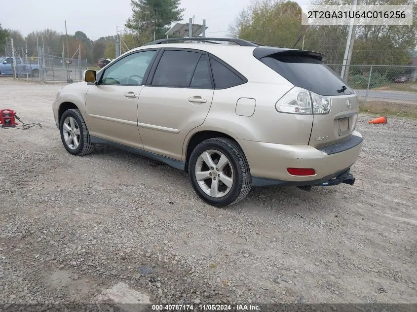 2004 Lexus Rx 330 Base (A5) VIN: 2T2GA31U64C016256 Lot: 40787174