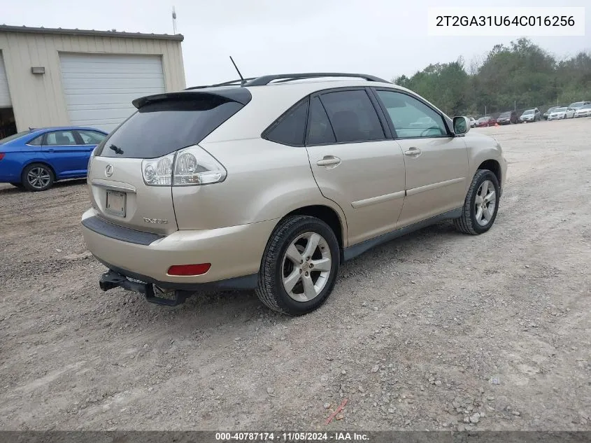 2004 Lexus Rx 330 Base (A5) VIN: 2T2GA31U64C016256 Lot: 40787174