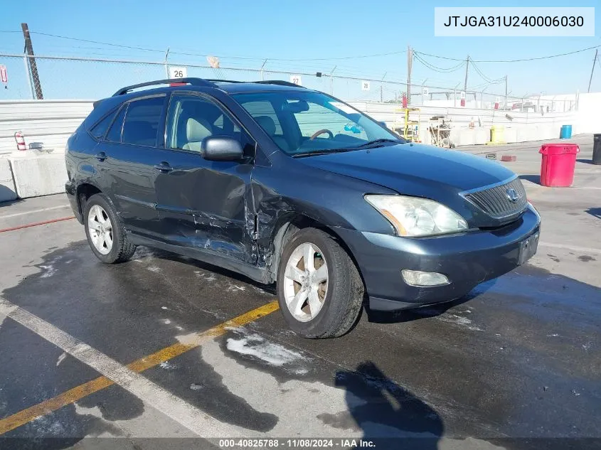 2004 Lexus Rx 330 Base (A5) VIN: JTJGA31U240006030 Lot: 40825788