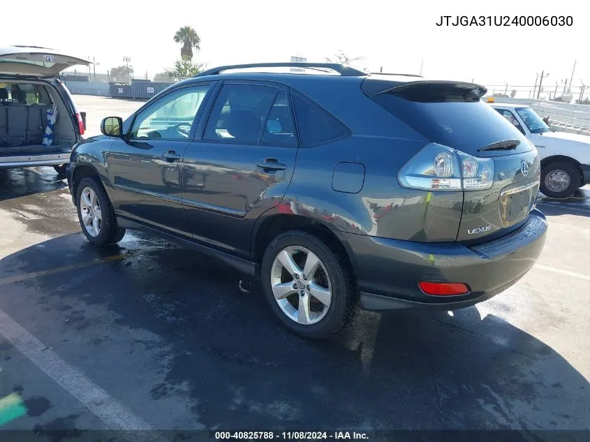 2004 Lexus Rx 330 Base (A5) VIN: JTJGA31U240006030 Lot: 40825788