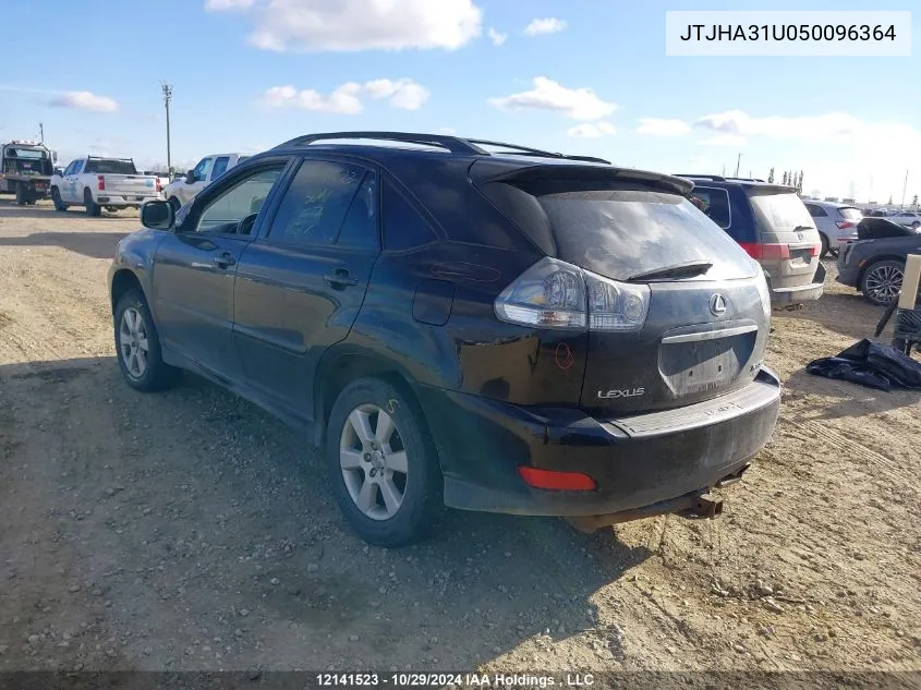 2005 Lexus Rx 330 VIN: JTJHA31U050096364 Lot: 12141523