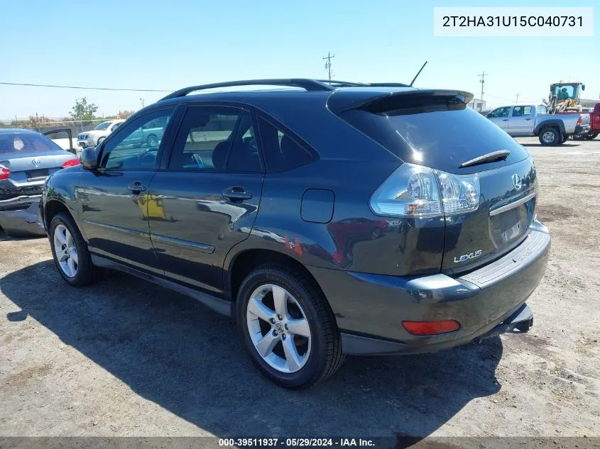 2005 Lexus Rx 330 VIN: 2T2HA31U15C040731 Lot: 39511937