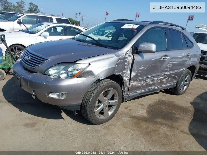 2005 Lexus Rx 330 VIN: JTJHA31U950094483 Lot: 39634268