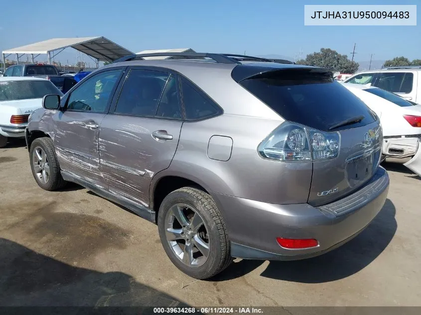 2005 Lexus Rx 330 VIN: JTJHA31U950094483 Lot: 39634268