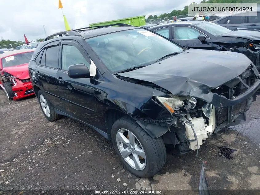 2005 Lexus Rx 330 VIN: JTJGA31U650054924 Lot: 39922752