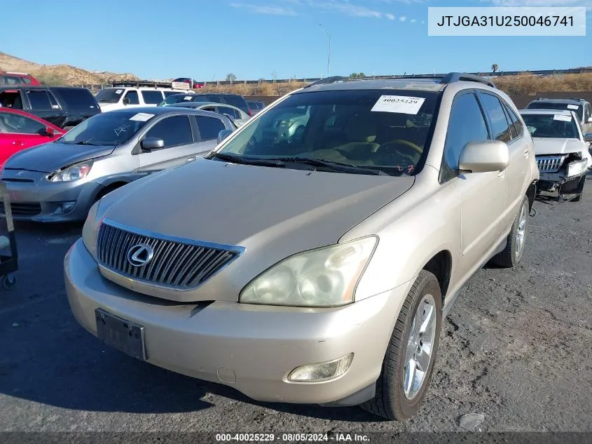 2005 Lexus Rx 330 VIN: JTJGA31U250046741 Lot: 40025229