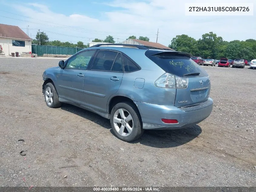 2005 Lexus Rx 330 VIN: 2T2HA31U85C084726 Lot: 40039480