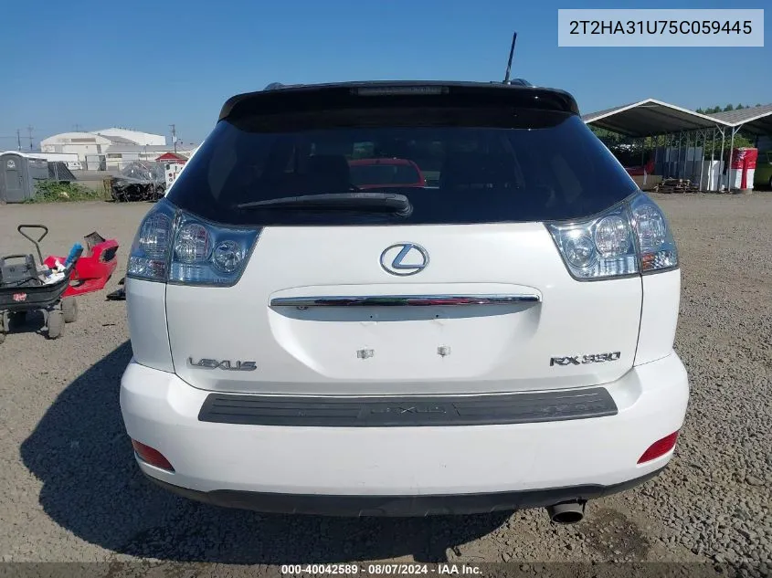 2005 Lexus Rx 330 VIN: 2T2HA31U75C059445 Lot: 40042589