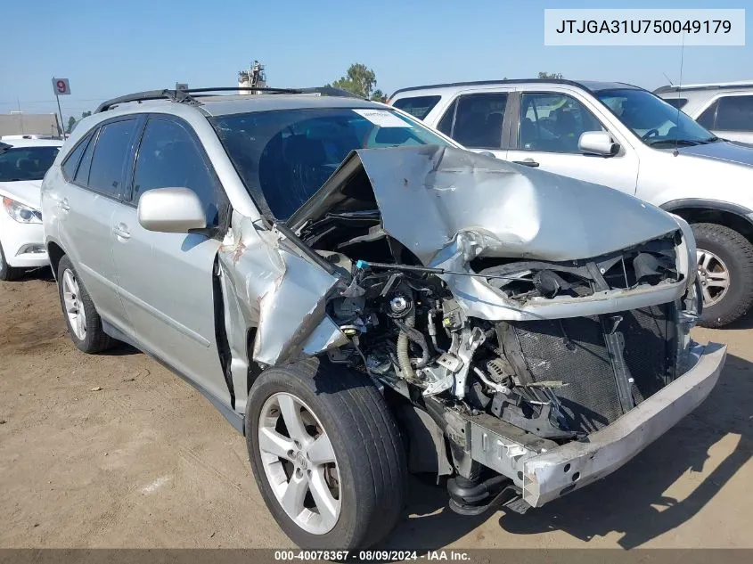 2005 Lexus Rx 330 VIN: JTJGA31U750049179 Lot: 40078367