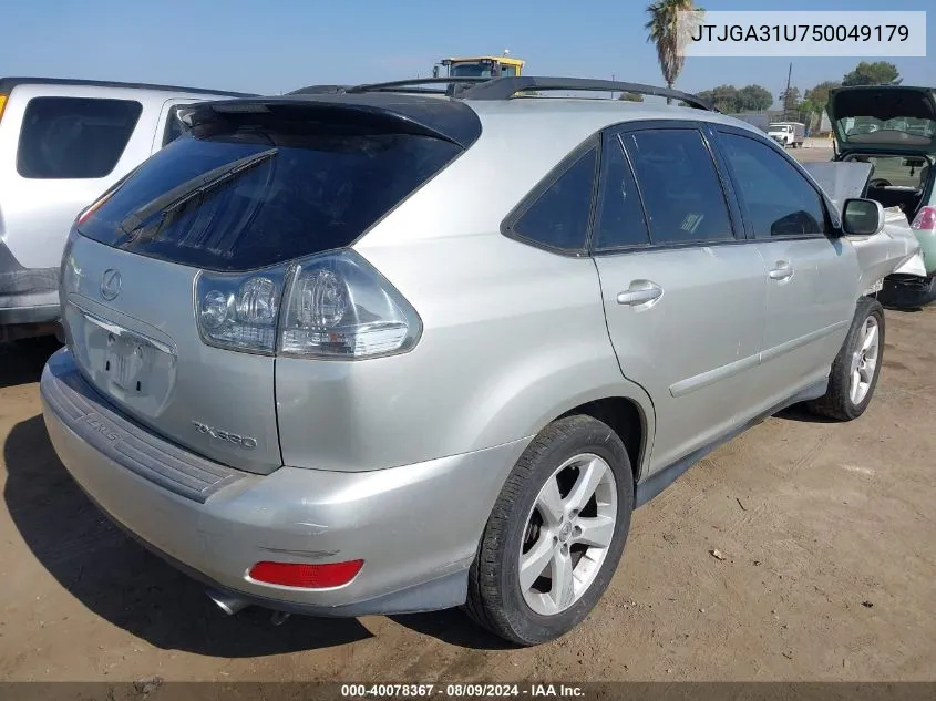 JTJGA31U750049179 2005 Lexus Rx 330