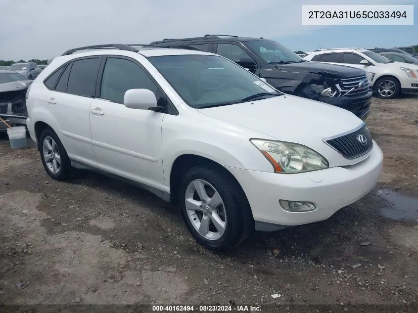 2005 Lexus Rx 330 VIN: 2T2GA31U65C033494 Lot: 40162494