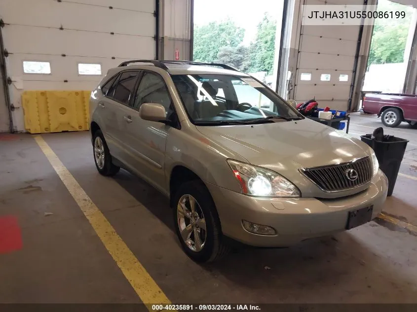 2005 Lexus Rx 330 VIN: JTJHA31U550086199 Lot: 40235891