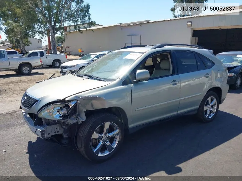 2005 Lexus Rx 330 VIN: JTJGA31U150052837 Lot: 40241027