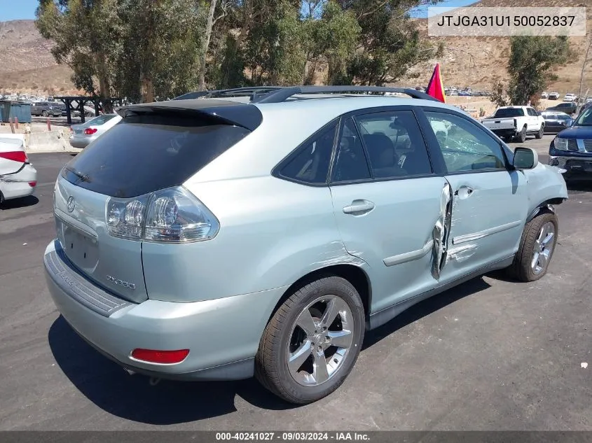 2005 Lexus Rx 330 VIN: JTJGA31U150052837 Lot: 40241027