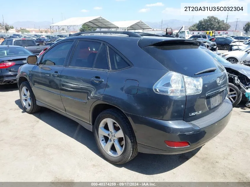 2005 Lexus Rx 330 VIN: 2T2GA31U35C032304 Lot: 40374259