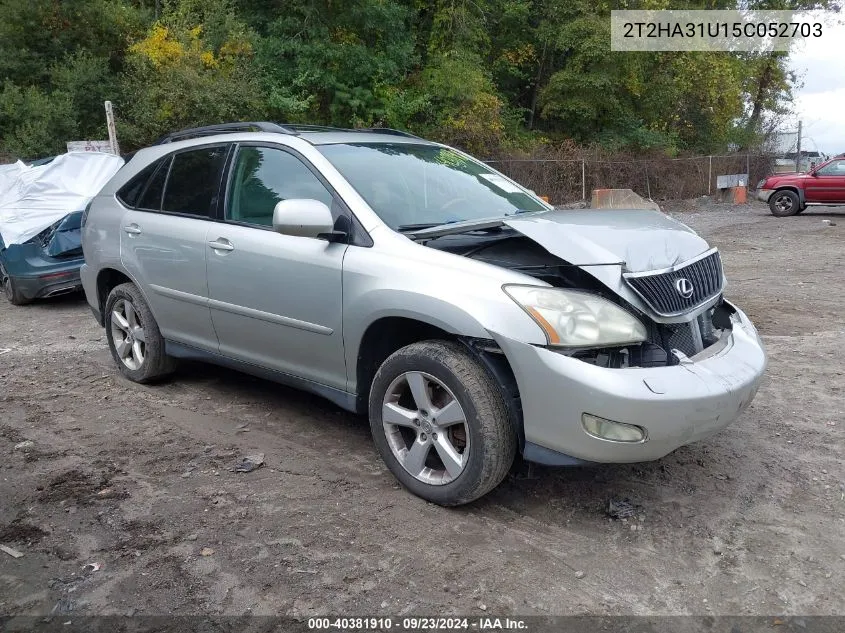 2005 Lexus Rx 330 VIN: 2T2HA31U15C052703 Lot: 40381910