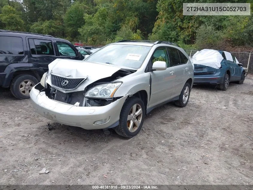 2005 Lexus Rx 330 VIN: 2T2HA31U15C052703 Lot: 40381910