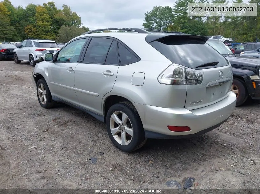 2005 Lexus Rx 330 VIN: 2T2HA31U15C052703 Lot: 40381910