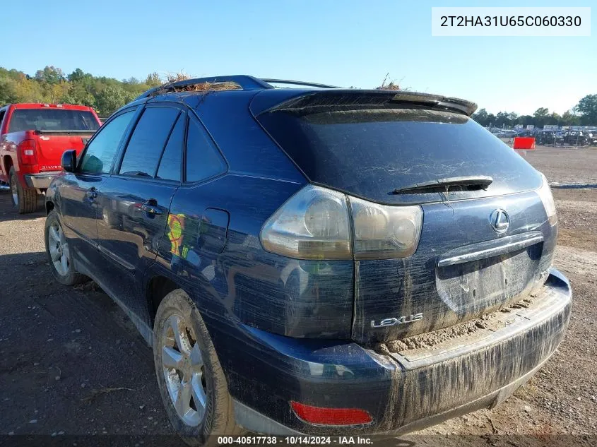 2005 Lexus Rx 330 VIN: 2T2HA31U65C060330 Lot: 40517738