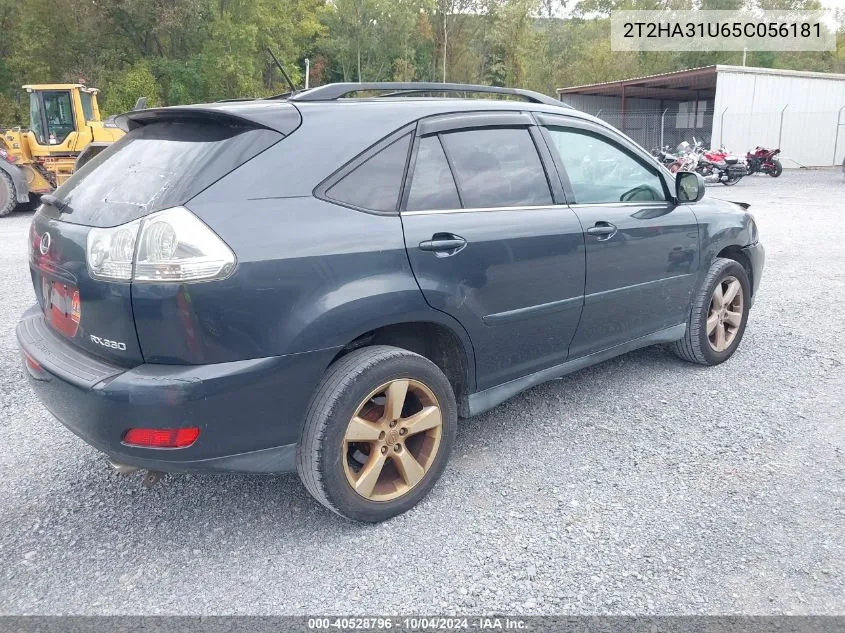 2005 Lexus Rx 330 VIN: 2T2HA31U65C056181 Lot: 40528796