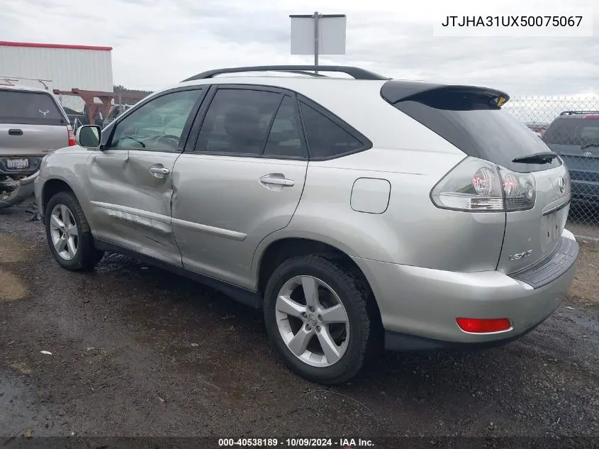 2005 Lexus Rx 330 VIN: JTJHA31UX50075067 Lot: 40538189