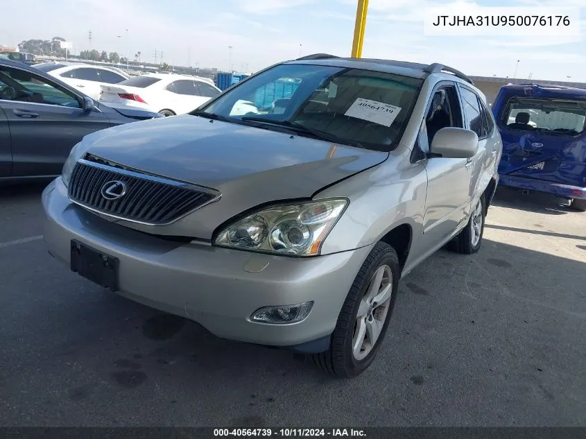 2005 Lexus Rx 330 VIN: JTJHA31U950076176 Lot: 40564739