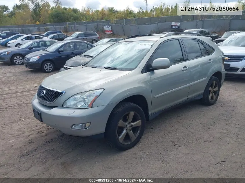 2005 Lexus Rx 330 VIN: 2T2HA31U752G50664 Lot: 40591203