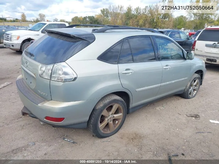 2005 Lexus Rx 330 VIN: 2T2HA31U752G50664 Lot: 40591203