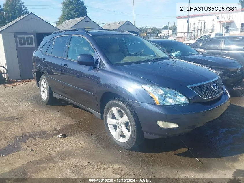 2005 Lexus Rx 330 VIN: 2T2HA31U35C067381 Lot: 40610230