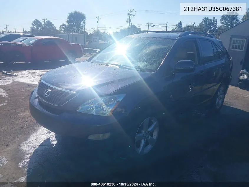 2005 Lexus Rx 330 VIN: 2T2HA31U35C067381 Lot: 40610230