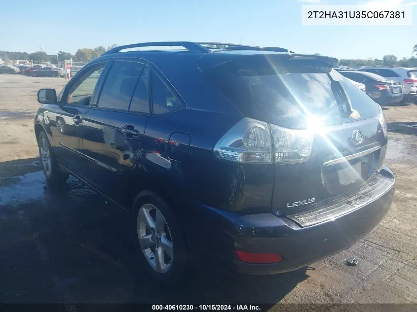 2005 Lexus Rx 330 VIN: 2T2HA31U35C067381 Lot: 40610230