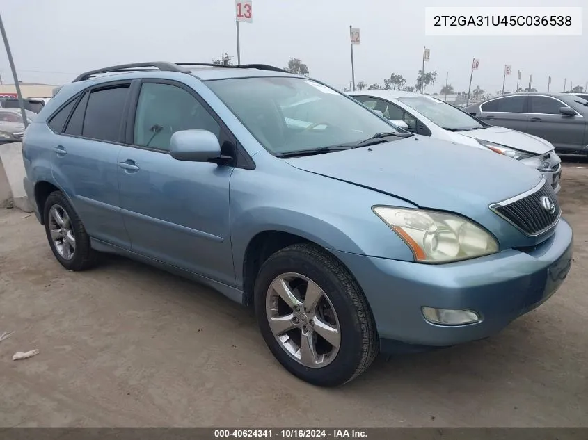 2005 Lexus Rx 330 VIN: 2T2GA31U45C036538 Lot: 40624341