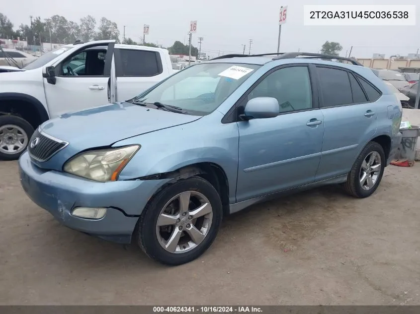 2005 Lexus Rx 330 VIN: 2T2GA31U45C036538 Lot: 40624341