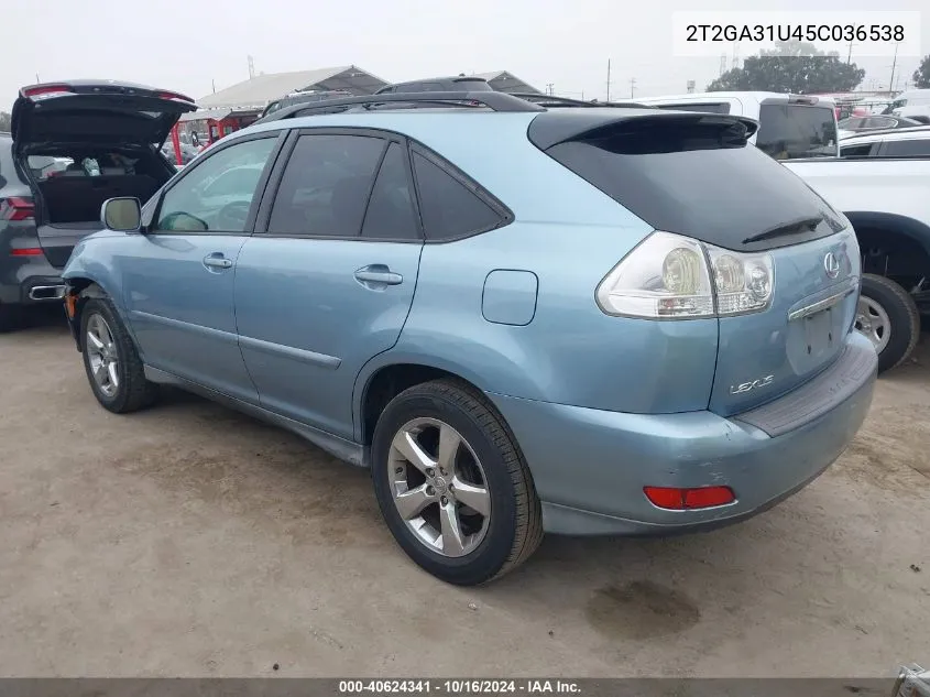 2005 Lexus Rx 330 VIN: 2T2GA31U45C036538 Lot: 40624341