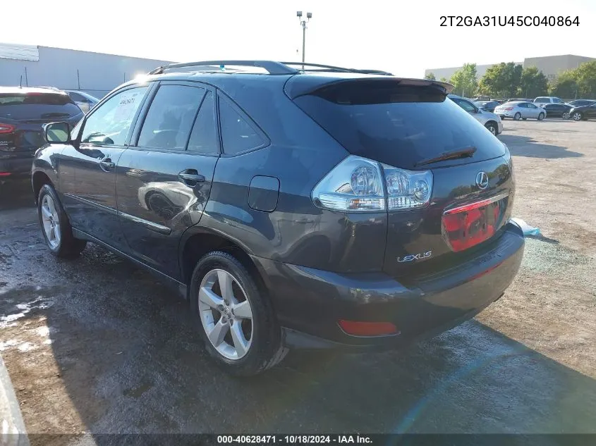 2005 Lexus Rx 330 VIN: 2T2GA31U45C040864 Lot: 40628471